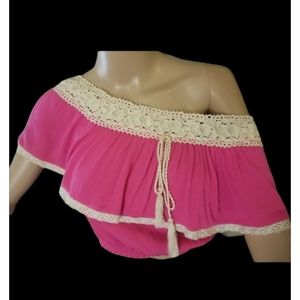 Flying Tomato Anthro BOHO Gypsy Top Sz S